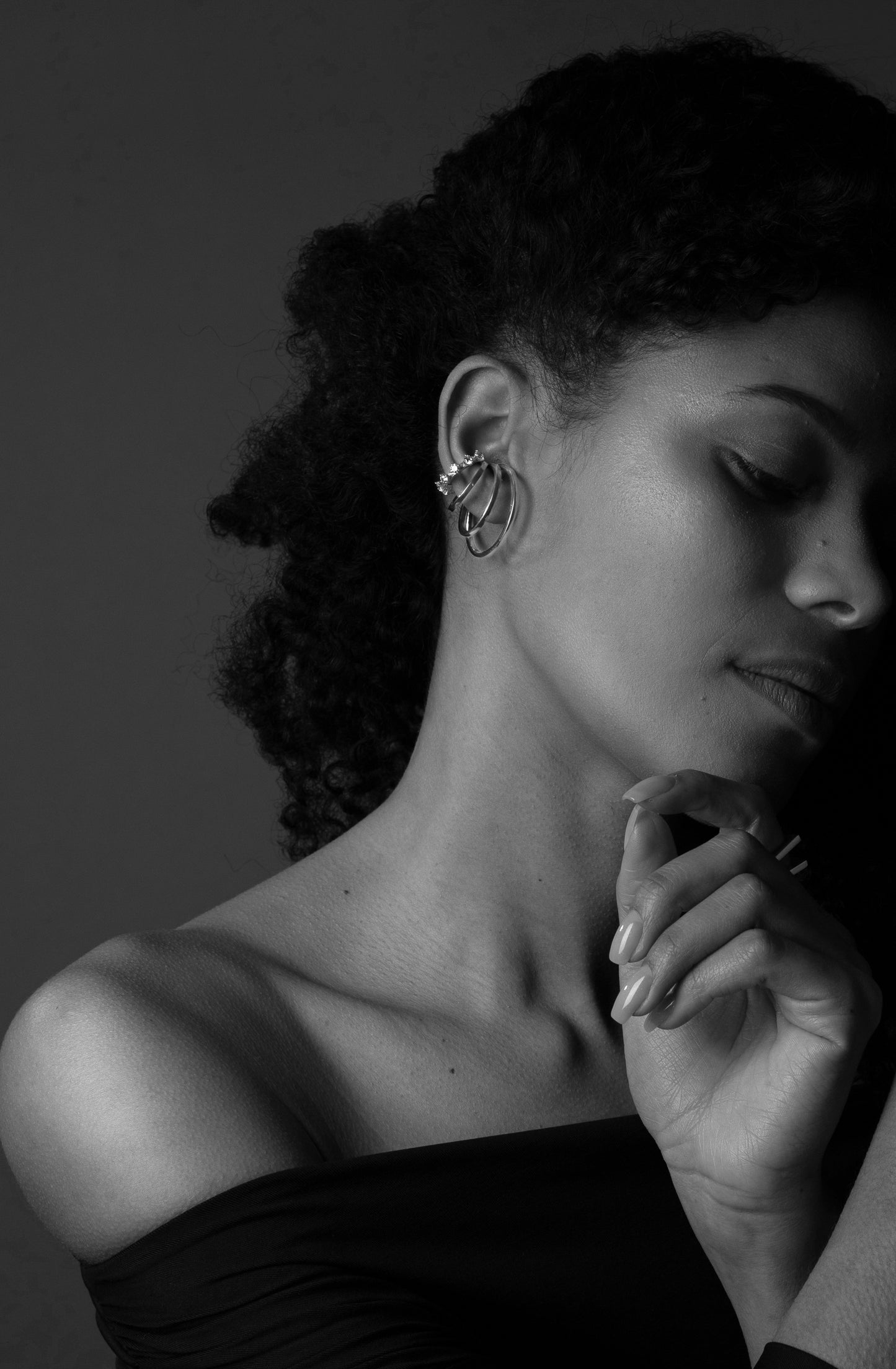 NILA SILVER EAR CUFF