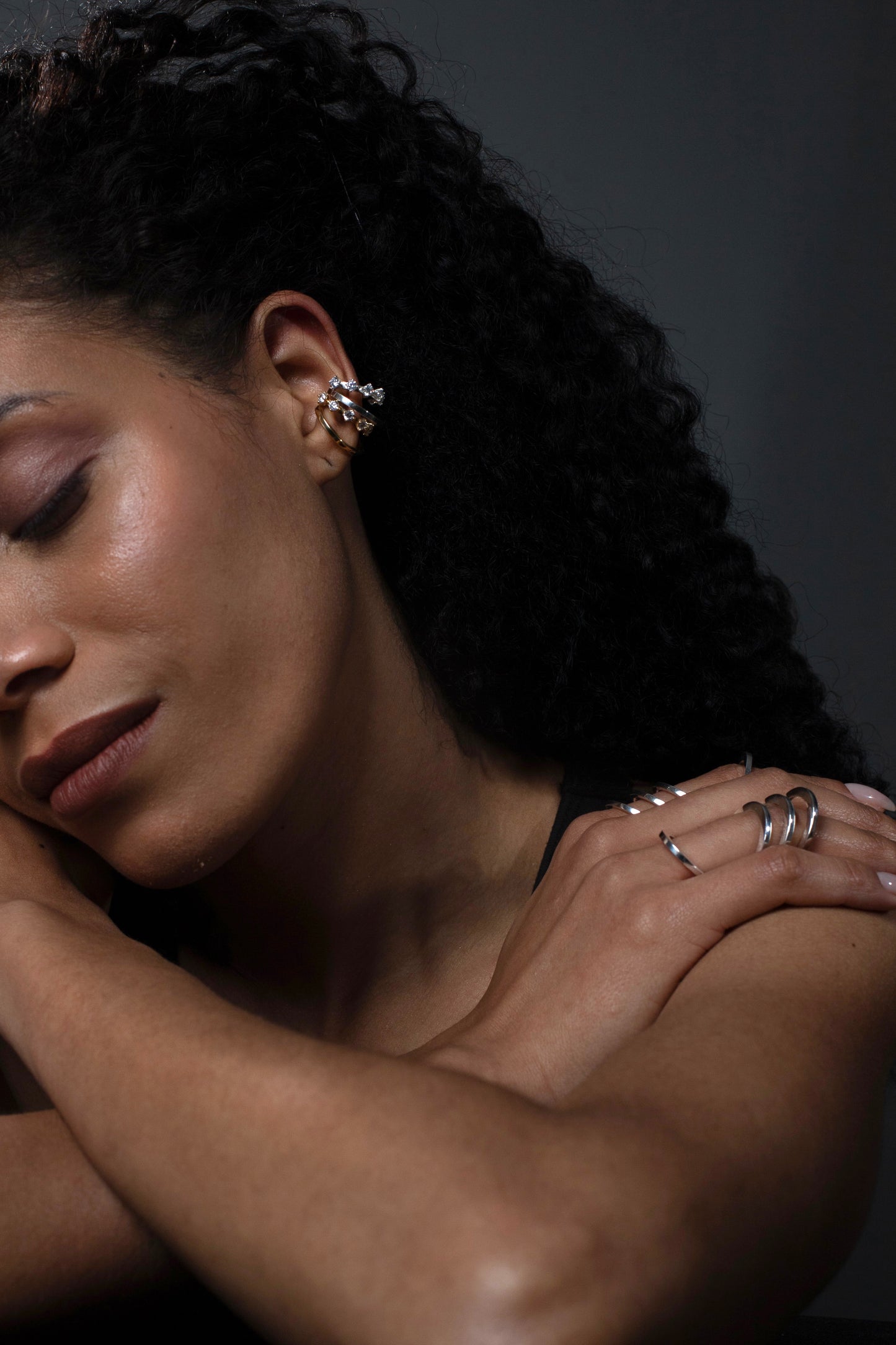 MISKI SILVER EAR CUFF